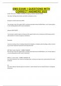 EMS EXAM 1 QUESTIONS WITH CORRECT ANSWERS 2025