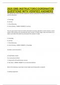 2025 EMS INSTRUCTOR-COORDINATOR QUESTIONS WITH VERIFIED ANSWERS