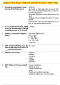 Indiana HFA Exam Test with Verified Answers 100&percnt; Pass