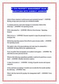 FI 334 PROPERTY MANAGEMENT EXAM 2 QUESTIONS WITH CORRECT ANSWERS