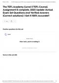 The TEFL Academy &lpar;Level 5 TEFL Course&rpar;&period; Assignment B complete&period; 2025 Update &vert;Actual Exam Set Questions And Verified Answers &lpar;Correct solutions&rpar; &vert; Get It 100&percnt; Accurate&excl;&excl;