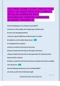 CLS FINAL EXAM LATEST 2024 ACTUAL  EXAM 180 QUESTIONS AND CORRECT  DETAILED ANSWERS WITH  RATIONALES &lpar;VERIFIED ANSWERS&rpar;  &vert;ALREADY GRADED A&plus;