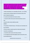 DOULA CERTIFICATION EXAM ACTUAL  EXAM 120 QUESTIONS AND CORRECT  DETAILED ANSWERS &lpar;VERIFIED  ANSWERS&rpar; &vert;ALREADY GRADED A&plus;