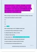 FIREFIGHTER 1 FINAL EXAM LATEST  ACTUAL EXAM 400 QUESTIONS AND  CORRECT DETAILED ANSWERS WITH  RATIONALES &lpar;VERIFIED ANSWERS&rpar;  &vert;ALREADY GRADED A&plus;