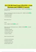 OCCTH 585 Final Exam UPDATED Exam Questions and CORRECT Answers