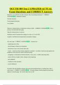 OCCTH 585 Test 2 UPDATED ACTUAL  Exam Questions and CORRECT Answers