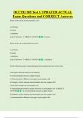 OCCTH 585 Test 1 UPDATED ACTUAL Exam Questions and CORRECT Answers