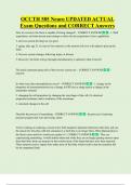 OCCTH 585 Neuro UPDATED ACTUAL Exam Questions and CORRECT Answers