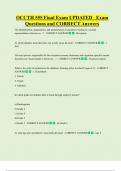 OCCTH 555 Final Exam UPDATED Exam Questions and CORRECT Answers