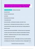 International Environmental Law Exam  Questions and Answers 100&percnt; Solved