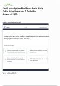 Death Investigation Final Exam &lpar;Roth&rpar; Study Guide Actual Questions & Definitive Answers &sol; 2025&period; 