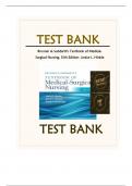 TEST BANK Brunner & Suddarth's Textbook of Medical-Surgical Nursing&comma; 15th Edition-Janice L&period; Hinkle &lpar;CHAPTERS 61 TO 68&rpar;