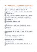 ATI RN Dosage Calculation Exam 7 2024 