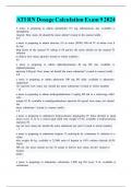 ATI RN Dosage Calculation Exam 9 2024 