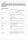FUNERAL SERVICE SCIENCES - NATIONAL BOARD EXAM STUDY GUID QUESTION BANK WITH SOLUTIONS &lpar;VERIFIED ANSWERS&rpar; UPDATE 2025&period;