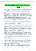 ATI RN Dosage Calculation Exam 10  2024   