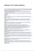 Wellcare ACT Celene Mastery exam with 100&percnt; correct answers 2025