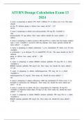 ATI RN Dosage Calculation Exam 10 2025&sol;26 With complete solution 100&percnt; verified corrrect