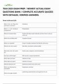 TEAS 2025 EXAM PREP &sol; NEWEST ACTUAL EXAM QUESTIONS BANK &sol; COMPLETE ACCURATE QUIZZES WITH DETAILED&comma; VERIFIED ANSWERS&period; 