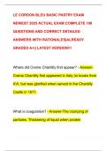 LE CORDON BLEU BASIC PASTRY EXAM  NEWEST 2025 ACTUAL EXAM COMPLETE 100  QUESTIONS AND CORRECT DETAILED  ANSWERS WITH RATIONALES&vert;ALREADY  GRADED A&plus;&vert;&vert; LATEST VERSION&excl;&excl;&excl;