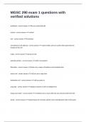 MGSC 290 exam 1 questions with verified solutions