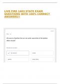 LIVE FIRE 1403 STATE EXAM QUESTIONS WITH 100&percnt; CORRECT ANSWERS&excl;&excl;