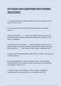 LFTI EXAM 2025 QUESTIONS WITH PASSED SOLUTIONS&excl;&excl;