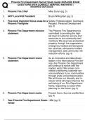 Phoenix Fire Department Recruit Study Guide 2025-2026 EXAM QUESTIONS WITH CORRECT VERIFIED ANSWERS &vert; ASSURED SUCCESS&excl;&excl;