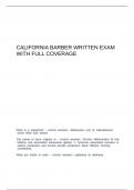 California Barber Written Exam