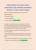 AORN PERIOP 101 FINAL EXAM &vert; QUESTIONS AND VERIFIED ANSWERS RATED A&plus; &vert; 2025 LATEST GUIDE