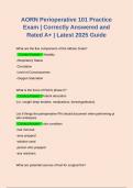 BUNDLE FOR AORN PERIOP 101 FINAL EXAM AND EXAM STUDY GUIDE &vert; STUDY QUESTIONS AND ANSWERS RATED A&plus; &vert; 2025&sol;2026 GUIDE &vert; RATED A&plus;