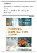Test Bank - Morrison-Valfre&rsquo;s Foundations of Mental Health Care in Canada&comma; 1st Edition &lpar;Boris Bard-2025&rpar;perfect and latest solution