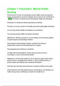 Chapter 1 - Psychiatric -Mental Health Nursing questions & answers
