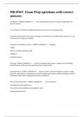 NB-HWC Exam Prep questions with correct answers&period;