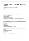 NBC-HIS Exam Prep questions with correct answers