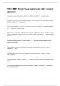 NBC-HIS Prep Exam questions with correct answers&period;