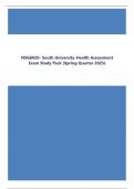 NSG6020- South University-Health Assessment Exam Study Pack &lpar;Spring Quarter 2025&rpar;