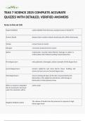 TEAS 7 SCIENCE 2025 COMPLETE ACCURATE QUIZZES WITH DETAILED&comma; VERIFIED ANSWERS 