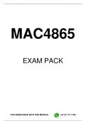 MAC4865 EXAM PACK 2026