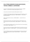 FAL TFM12 BFAT0 EXAM QUESTIONS WITH CORRECT ANSWERS