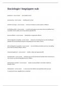 Sociologie I begrippen vub actual exam questions fully solved success guaranteed&period;