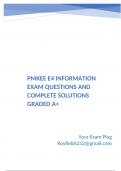 PMKEE E4 information exam Questions and Complete Solutions Graded A&plus;&period;