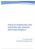 PMK EE E4 Warfighting Test Questions and Complete Solutions Graded A&plus;&period;