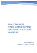 PMK EE E4 Career Information Questions and Complete Solutions Graded A&plus;&period;