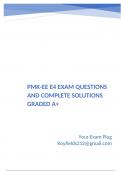 PMK-EE e4 Exam Questions and Complete Solutions Graded A&plus;