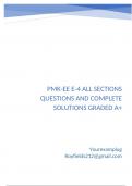 PMK-EE E-4 All Sections Questions and Complete Solutions Graded A&plus;