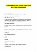CHSE CERT EXAM QUESTIONS WITH ACCURATE ANSWERS