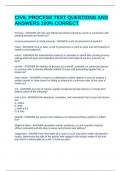 CIVIL PROCESS TEST QUESTIONS AND ANSWERS 100&percnt; CORRECT