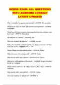 NCHSE EXAM&colon; ALL QUESTIONS WITH ANSWERS CORRECT LATEST UPDATED