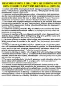 HESI MILESTONE 2 PRACTICE QUESTIONS WITH 100&percnt; CORRECT ANSWERS GRADED A&plus; &vert;2025>26&vert;